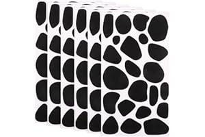 SHINEOFI 6 Sheets Adhesive Felt Stickers Spotty Dog Sticker Decor Kid Stickers Dalmation Ears Appliques for Clothes Cow Print Clothing Self-Adhesive Crafting Supplies Child