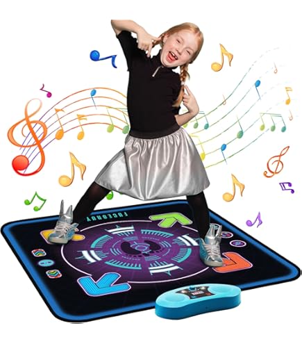Tapis De Danse Interactif Enfant Rechargeable - 4 Modes (danse, Piano, Rythme, Mémoire) - Pour 3-12 Ans