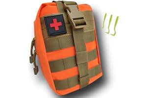 SECUENOR Trousse de Secours Tactique Molle kit Complet,Compact,103 Pcs,Made in France,Pratique Compact Se Fixe à la Ceinture.Conçue pour la Maison,la randonnée,Travail,Voiture,Chasse,Sport,Militaire. Vert