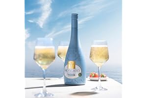 Tuscanini Sparkling Moscato Grape Juice - Non Alcoholic Sparkling Juice | Bright, Sweet, Aromas Of Pears, Juicy Ripe Peaches | Elegant Champagne Bottle | Great for Cocktails