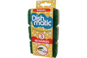 Dishmatic 3 recambios de Esponja de Color Verde
