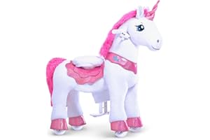 PonyCycle Esencial Modelo E Unicornio para Montar Peluche Canta Animales con Ruedas Juguetes Niños 3 Años (con Freno/Talla 3 para 3-4 años) Niñas Balancin Unicornio Rosa - E312