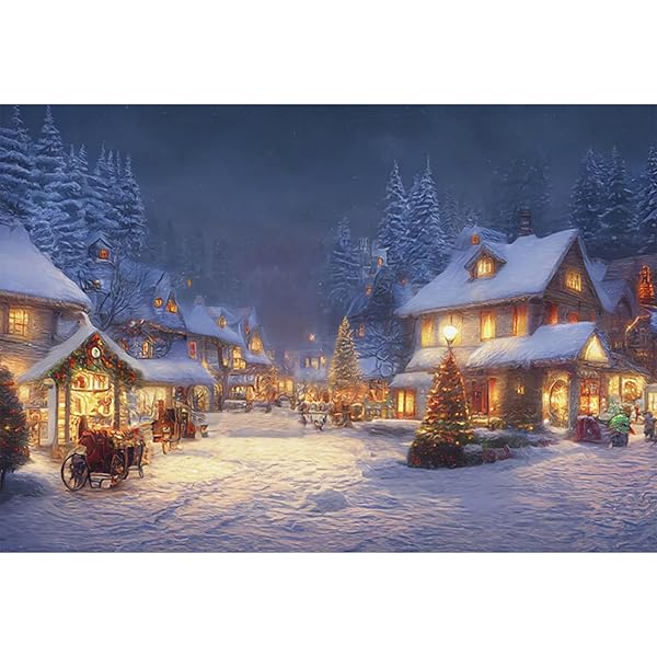 Support Fond Photo Renaiss 2.7x1.8m Nuit étoilée Toile De Fond Ciel Lune Chutes De Neige Photographie Décors Forêt Flou Nuit Sapins Fond De Pin Joyeux Noël Bonne Année Fête Décoration Accessoires De