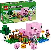 LEGO Minecraft Yavru Domuz Evi 21268 &ndash; 7 Yaş ve &Uuml;zeri &Ccedil;ocuklar i&ccedil;in Kahraman Fig&uuml;r&uuml;, Yaratıklar ve Orman Biyomu İ&ccedil;eren &Ccedil;iftli