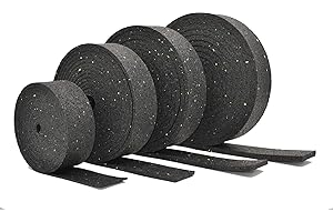 My Plast Terrassenpads Rolle [2.000x50x6 mm, 1 Stück] Rutsch- & Wetterfest, wasserbeständiger Abstandshalter für Terrassen & Innenhof, belastbare Bautenschutzmatte, Gummigranulat Rolle fürTerrassenbau