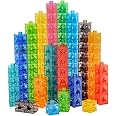edxeducation Translucent Linking Cubes - Construction Toy for Early Maths - Set of 100 - 2 cm - Light Table Toy - Preschool and Primary Learning