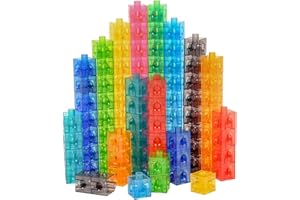 edxeducation Translucent Linking Cubes - Construction Toy for Early Maths - Set of 100 - 2 cm - Light Table Toy - Preschool and Primary Learning
