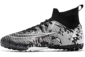 WEJIESS Chaussures de Football pour Hommes, antidérapantes, à Crampons Professionnels, Chaussures de Football pour garçons, Chaussures de Football à Lacets, Chaussures de Sport d'entraînement