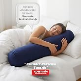XPERMATE Sarılma Yastığı, Uyku Yastığı, Bacak Arası Yastığı Silindir 150 x 50 x 20 Cm (Lacivert)