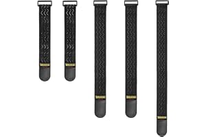 Trilancer Elastiska Spännband med Antislip Remmar, 3 Storlekskombination (5-Pack) Tunga Förvaringsband för Förlängningssladda