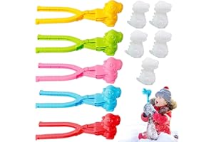 KOIROI Lot de 5 moules à boules de neige, clip pour boules de neige, différentes formes, jouets pour garçons et filles, amusant pour l'hiver, la neige, la plage (A)