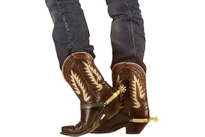 NET TOYS Éperons de Cowboy Éperons de Western Dorés Éperons pour Bottes Éperons de Cowboy Western Éperons Wild West Déguisement Accessoire