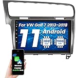 Hikity Android 11 Autoradio pour VW Golf 7 (2013-2018) Carplay sans Fil Android Auto Son HiFi 10 "Écran Tactile Autoradio Blu