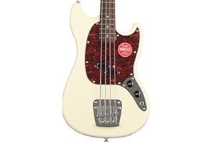 Squier by Fender Classic Vibe 60's Mustang Bass - Manico in Laurel - Finitura Bianco Olimpico