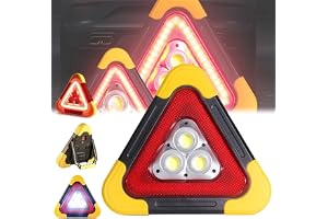 Nalacal The Warning Emergency Lights For Vehicles, Safety Triangle Multifunctional Triangles Lights, 2-In-1 Solar Light At Roadside Vehicle Breakdowns