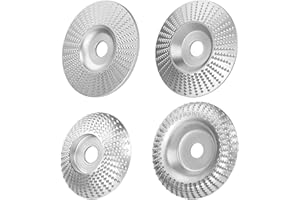 Disco Radial Madera Discos Amoladora: Nizirioo 4 Piezas Disco Amoladora Madera, Muela Abrasiva de Madera, Muela de Madera Disco para Tallar Madera para Desbaste de Madera,Molienda,Tallado