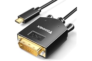 FOINNEX USB C auf DVI Kabel 4K@30Hz, USB 3.1 Typ-C zu DVI-D Kabel, Thunderbolt 3 to DVI (24+1) Cable für MacBook Pro, Samsung Galaxy, Surface Book, Dell, HP Spectre x360, Surface Pro, 1M/3.3FT