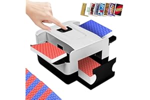 XINRONGDA Kartenmischmaschine Elektrische, USB-C Automatischer Kartenmischer Elektrisch für 1-2 Decks, Poker, UNO, Blackjack Kompatibilität, Familienparty Toy Kartenspiel (B)