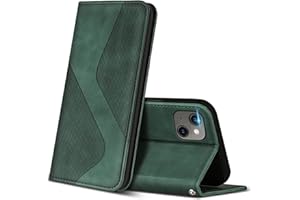 ZONNAVI Coque pour iPhone 13 Mini, Premium Étui Housse en Cuir de Protection avec [Emplacements Cartes] [Magnetique], Clapet Folio Portefeuille pour iPhone 13 Mini (Vert)