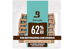 Boveda - Bolsitas para almacenar remedios naturales | Control doble de la humedad - 62% HR | Tamaño 4 para un máximo de 15g | Previene la pérdida de terpenos | Pack de 10