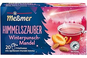 ‎MEßMER Meßmer Himmelszauber Früchtetee mit Mandel Aroma 20 Teebeutel Vegan Glutenfrei Laktosefrei, Aprikose, 55 g