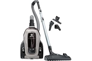Electrolux Pure C9, Aspirateur Traineau sans Sac, Aspiration Puissante, 7 étapes de Filtration, Poignée Flexible avec Variateur de Flux d'air, Accessoires 3 en 1 Clipsés sur Poignée, PC91-4MG, Gris