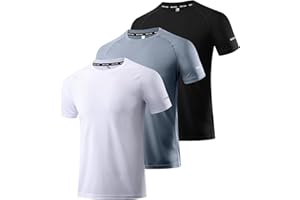 Boyzn 1, 3 or 5er Pack Sport Tshirts Herren Kurzarm T-Shirts Funktionsshirt Laufshirt Schnelltrocknend Atmungsaktive Sport Shirt Sommer Fitnessshirt Trainingsshirt für Running Workout Bodybuilding