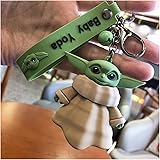 Djujiabh Keychain Baby Keychain Mandalorian Cute Yoda Silicone Keyring Cartoon Figure Bag Car Keyrings Color Yoda Size 5 7 Cm Amazon Co Uk Luggage