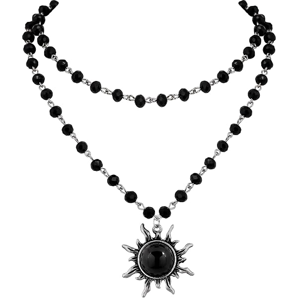 YienDoo Punk Black Cross Velvet Choker Necklace - Vintage Gothic Layered Bead Jewelry For Women - View #5