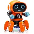 VGRASSP Bot Robot Pioneer Colorful Lights and Music All Direction Movement Dancing Robot Toys for Boys and Girls (Orange)