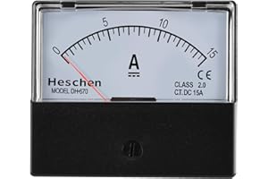 Heschen Rechteck Panel montiert Stromzähler Amperemeter Dh-670 DC 0-15A Klasse 2.0