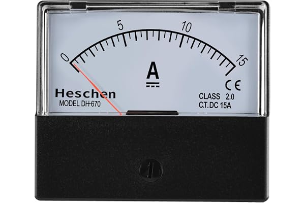 Heschen rektangel strömmonterad panel mätare amperemeter Dh-670 DC 0-15 A klass 2.0
