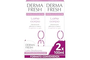 Dermafresh Ipersudorazione, Deodorante Latte Corpo con Estratto di Camomilla, Antitraspirante, No Gas, 2 Deodoranti da 100 ml