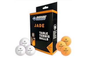 ‎SCHILDKRÖT Donic-Schildkröt Tischtennisball Jade, Poly 40+ Qualität, weiß, orange oder im Farbmix, 6 STK.,12 STK., 72 STK. oder 144 STK.