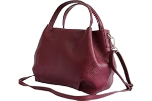 AMBRA MODA AmbraModa GL023 damska torebka z uszami torba na ramię z prawdziwej skóry