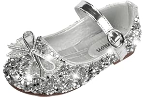 QUNUNOIRE-Prinzessin Schuhe Mädchen Glitzer Kinder Pailletten Cosplay Hochzeiten Klett Elegante