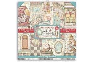 STAMPERIA Bloc Scrapbooking - Double Face - Alice à travers le miroir