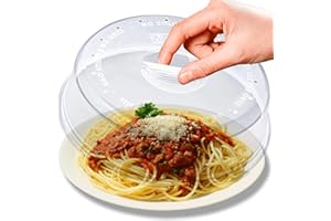 RAXINT Tapa para Microondas de 27cm con Salida de Vapor, Accesorios Microondas para Tapar Comida, Microondas Pequeños y Grandes de Plástico 0% BPA