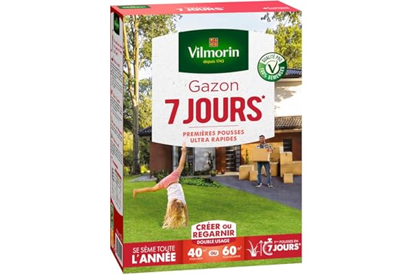 Vilmorin 4460714 Gazon 7 Jours, Vert, 1 kg