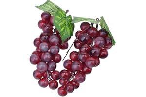 GEEDIAR 2pc Plastic Grapes Plastic Artificial Fruit Decoration