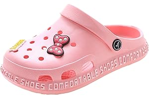 ZYLDK Kinder Clogs Pantoletten Unisex Hausschuhe Gartenschuhe Mädchen Jungen Strand Sandalen Slip On Outdoor Flach Badeschuhe Gummi Gartenclogs Sommer