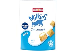 animonda Milkies Fresh, getreidefreie Knusperkissen für Katzen, Katzensnack, 6 x 120 g