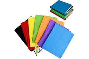TOBWOLF 7PCS Dehnbare Bucheinbände, waschbare strapazierfähige Schutzhülle aus Stoff, solider sortierter Buchschutz, passend für die meisten Hardcover-Bücher