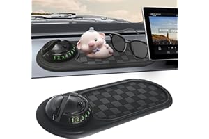 ‎DEWPPXI Dewppxi Multifunktions-Auto-Anti-Rutsch-Matte, Handyhalterung fürs Armaturenbrett mit Parknummernfeld, 3 In 1 Auto Anti-Rutsch-Pad für Handys, Sonnenbrillen, Schlüssel und Gadgets (Grau-Schwarz)