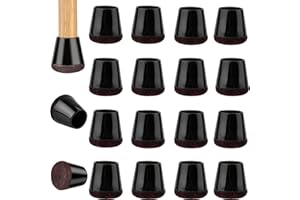 GUDEMOORE 16 Piezas Protector Patas Sillas,Protectores Patas Sillas,Tacos Sillas,Tacos para Sillas con Almohadillas de Fieltro,para Proteger Suelos de Madera Dura de Arañazo(15-21mm)