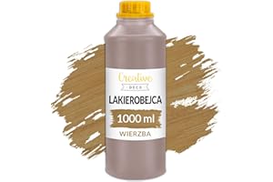 ‎CREATIVE DECO Creative Deco Lakiero-Bejca na Bazie Wody | Kolor Wierzba Jasny Brąz | 1L | Lakier Szybkoschnący | Nietoksyczny | Do Drewna, Boazerii, Betonu, Cegły, Tapet I Innych | Wysoka Wydajność