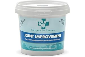 European Pet Pharmacy Joint Improvement Integratori per Cani — Integratori per Cani per Articolazioni con Cozze Verdi per Recupero Mobilità, Tutte le Età, 140g in Polvere…