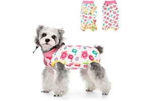 FEimaX Combinaison de Récupération pour Chiens Chats Après Chirurgie, Body Chien Post Operatoire Femelle Male, Maillot de Récupération pour Chien de Petite Moyenne Taille