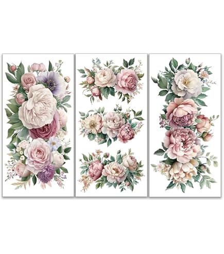 OLYCRAFT 3 stks/set Sakura Wrijven op Transfers voor Meubels en Ambachten 15x30cm Kersenbloesem Decor Transfer Stickers Vlinder Wrijven op Stickers voor Houten Meubels Scrapbooking Woondecoraties