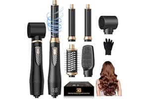 ‎UMIGA Neue Airstyler 5 in 1 Set, Pro Air brush Hairstyler Ionen Haartrockner mit 32mm Warmluft-Lockenstab | Haarstyler 1000W Föhnbürste Warmluftbürste Föhn für Volumen, Trocknen, Glätten & Locken